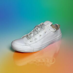 Converse All Star Oxford White Leather Chuck Taylor Low Rise Sneaker W 5.5
